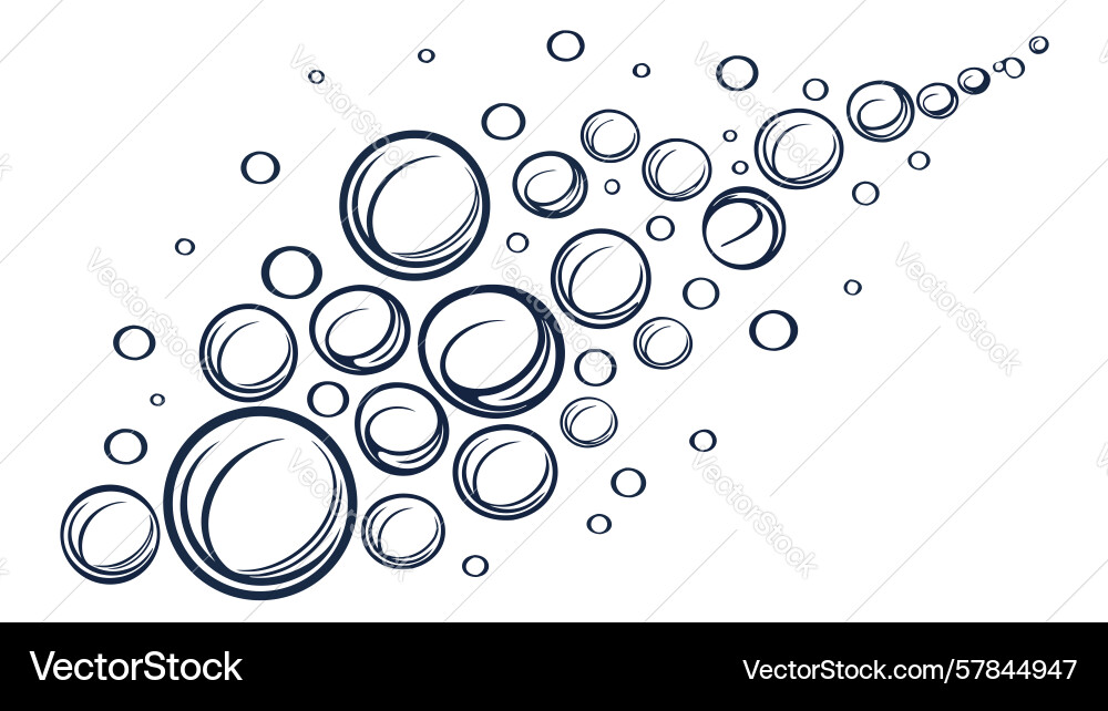 Floating bubbles background pattern playful Vector Image