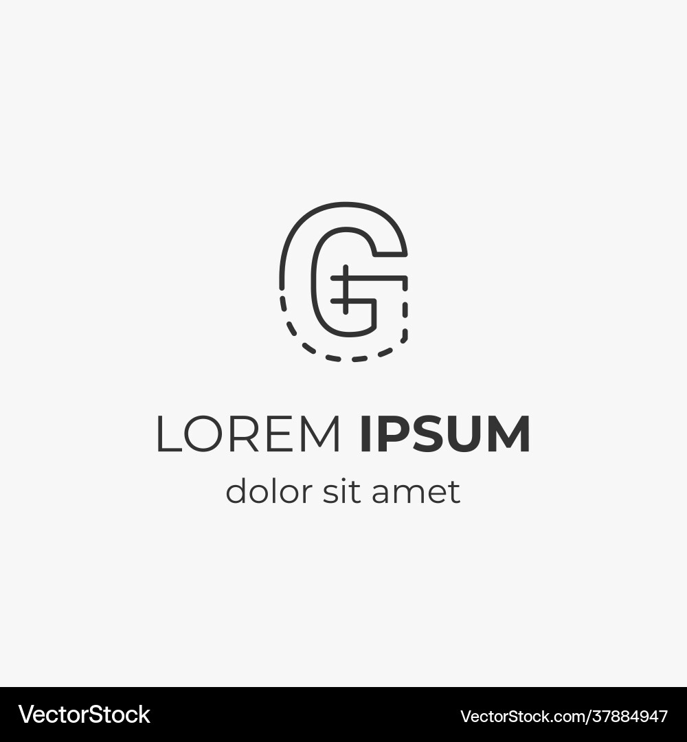 G Initial Architectural Logo vector image