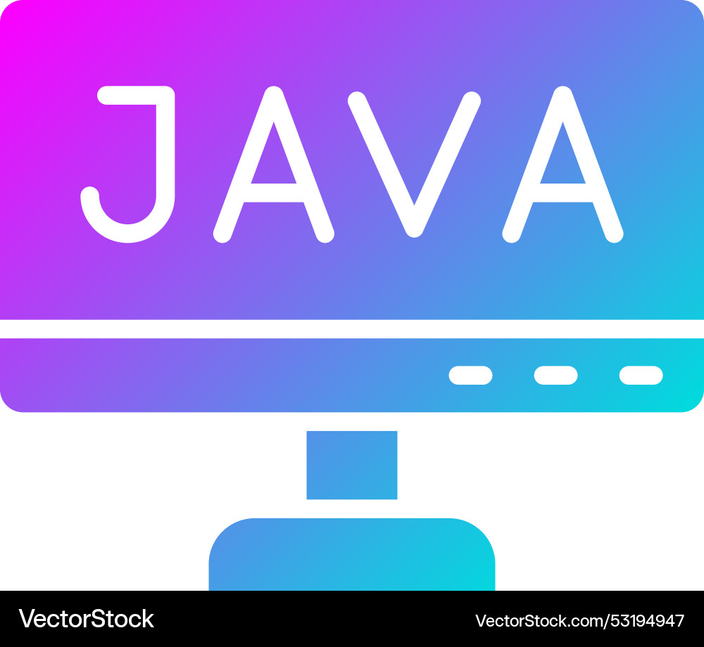 Java icon design vector image