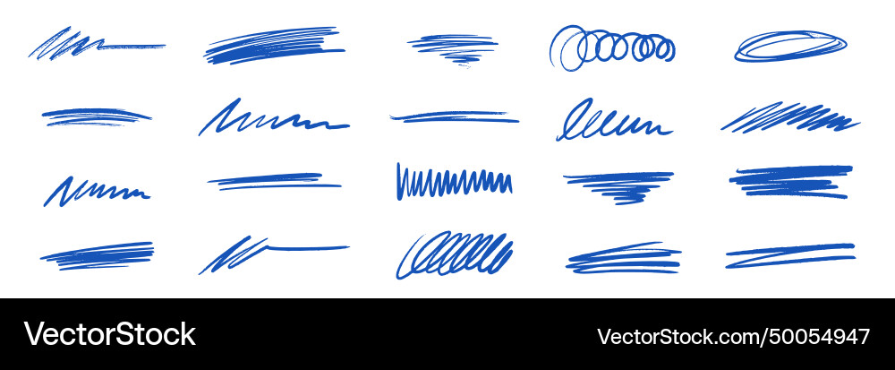 Linie Pinselschreiber Stift Bleistift Schlag blau Linie Pinselschreiber Stift Bleistift Schlag blau vektorbild