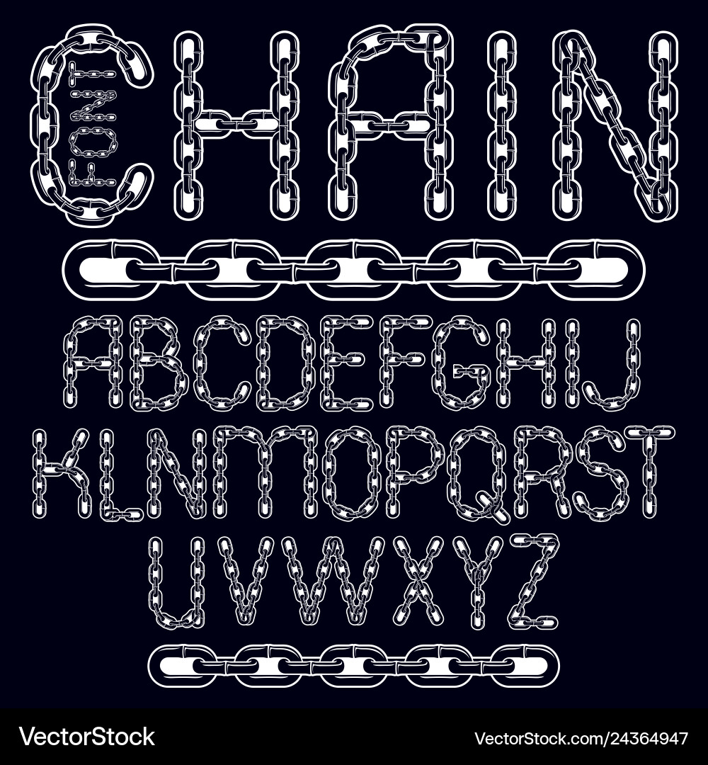 Script modern alphabet letters set upper case vector image