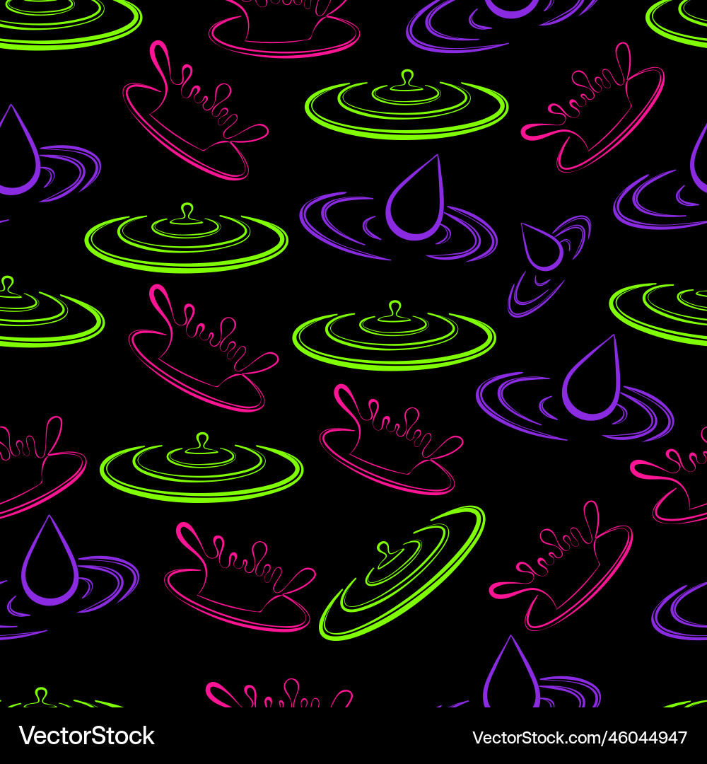 Seamless pattern of contour splashes in popular vector image