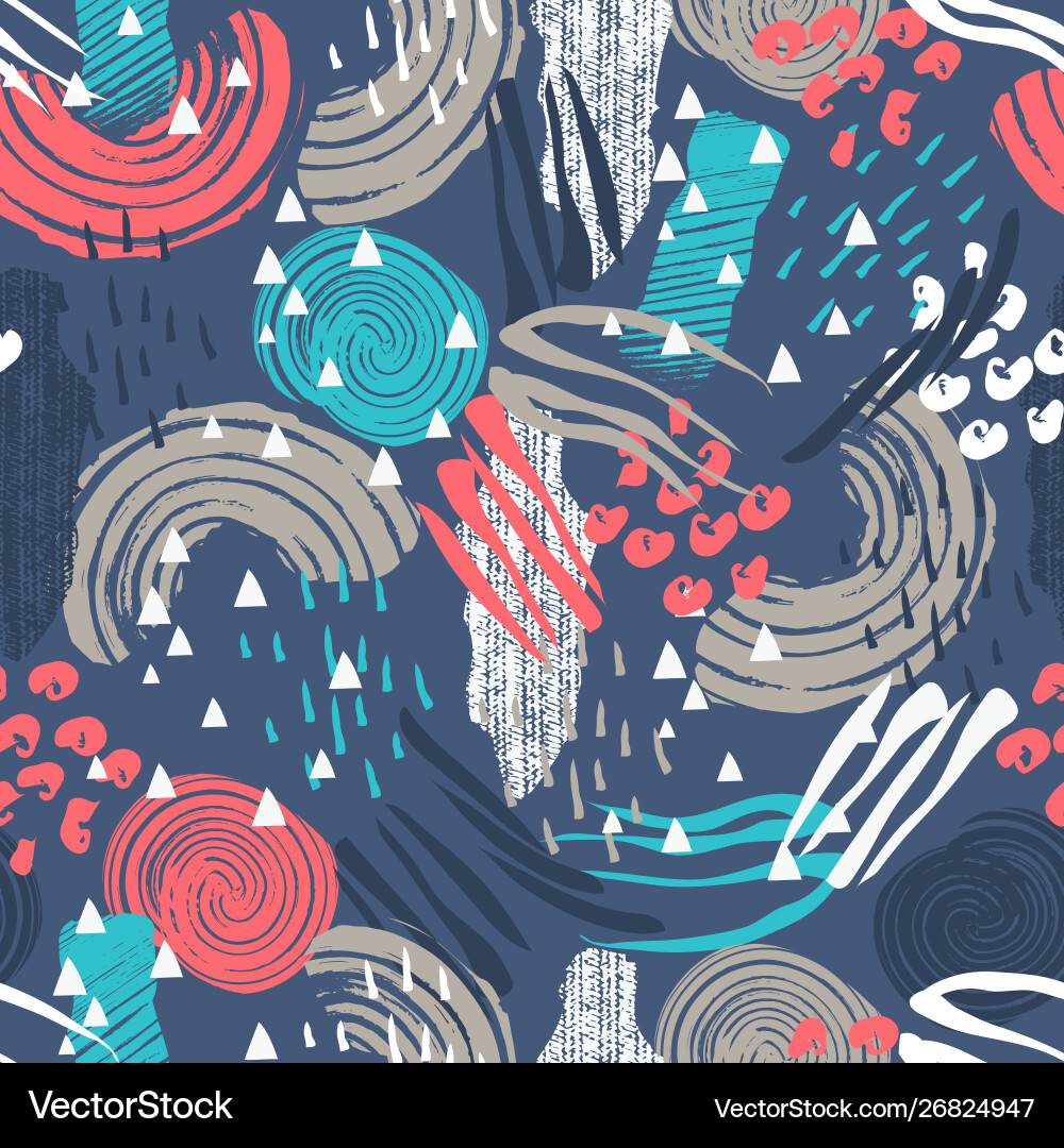 Seamless pattern with abstract shapes Seamless pattern with abstract shapes vector image