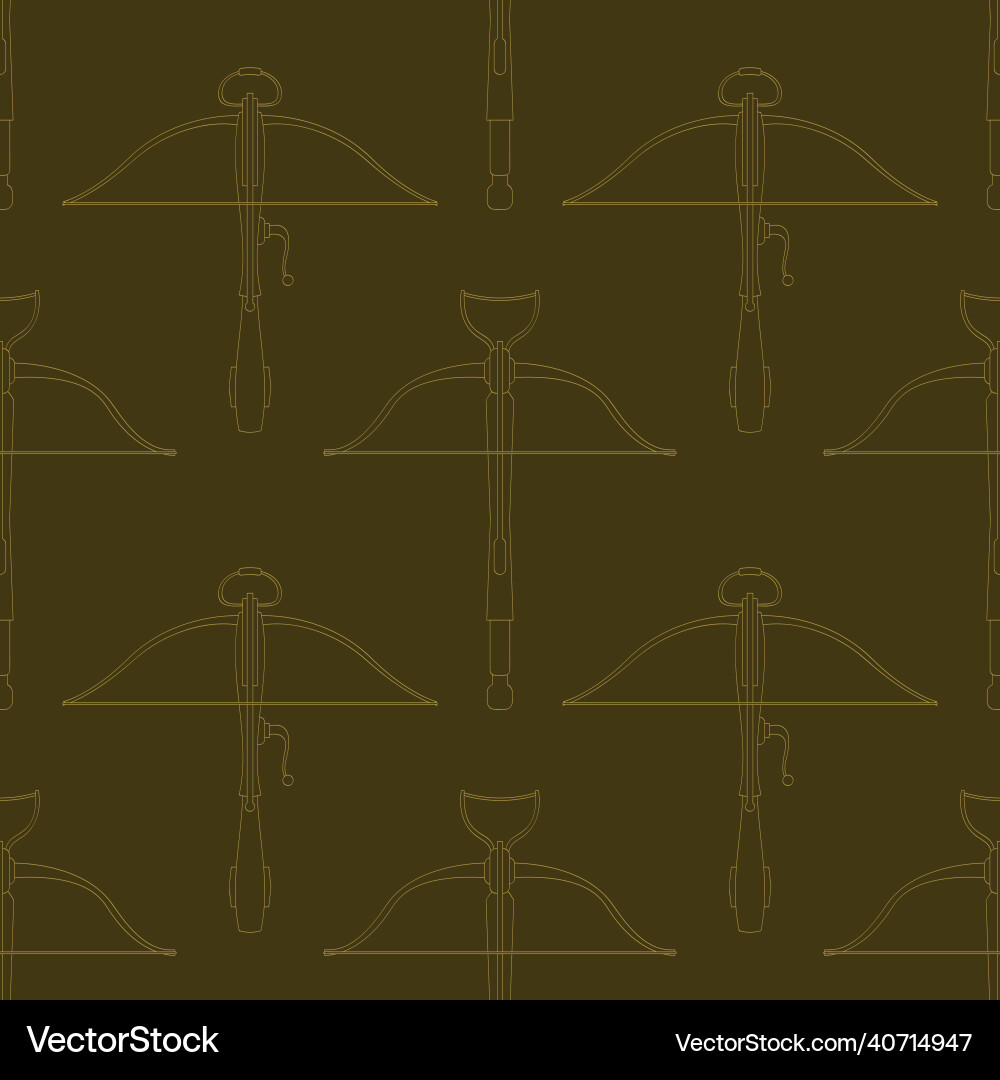 Seamless pattern with ancient crossbows Vector Image