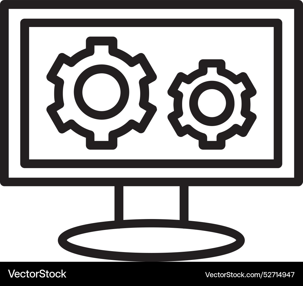 Setting line icon design Vector Image
