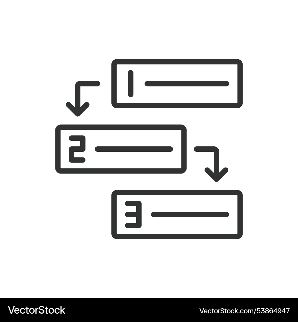 Step by in line design process guide Step by in line design process guide vector image