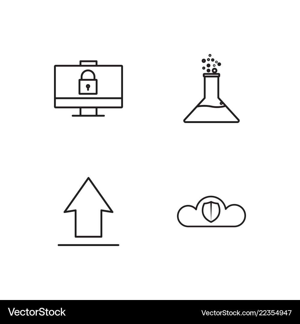 Web simple outlined icons set Web simple outlined icons set Vector Image