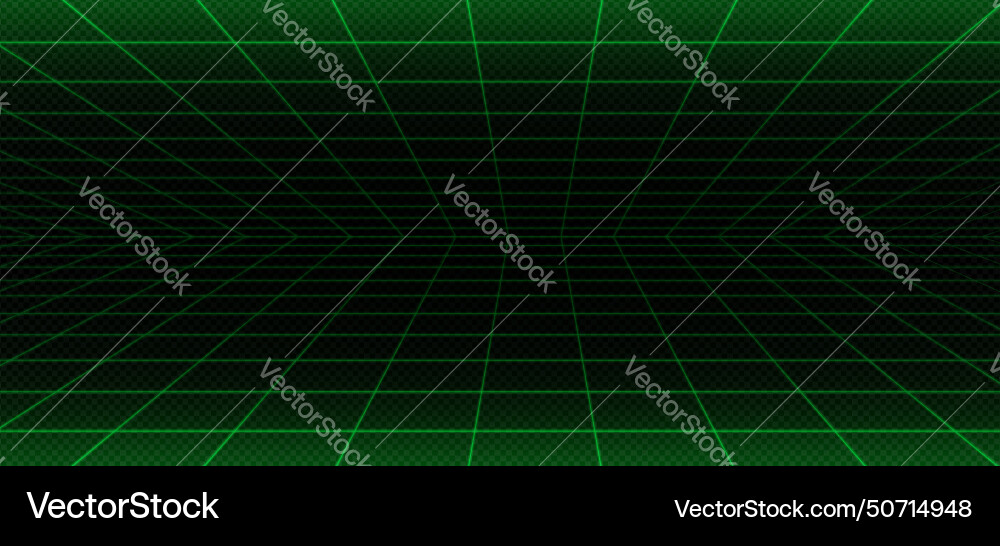 3d green matrix line wire grid space background 3d green matrix line wire grid space background vector image