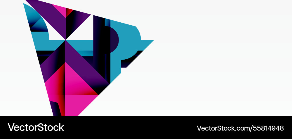 Abstract geometric composition with interlocking Abstract geometric composition with interlocking vector image