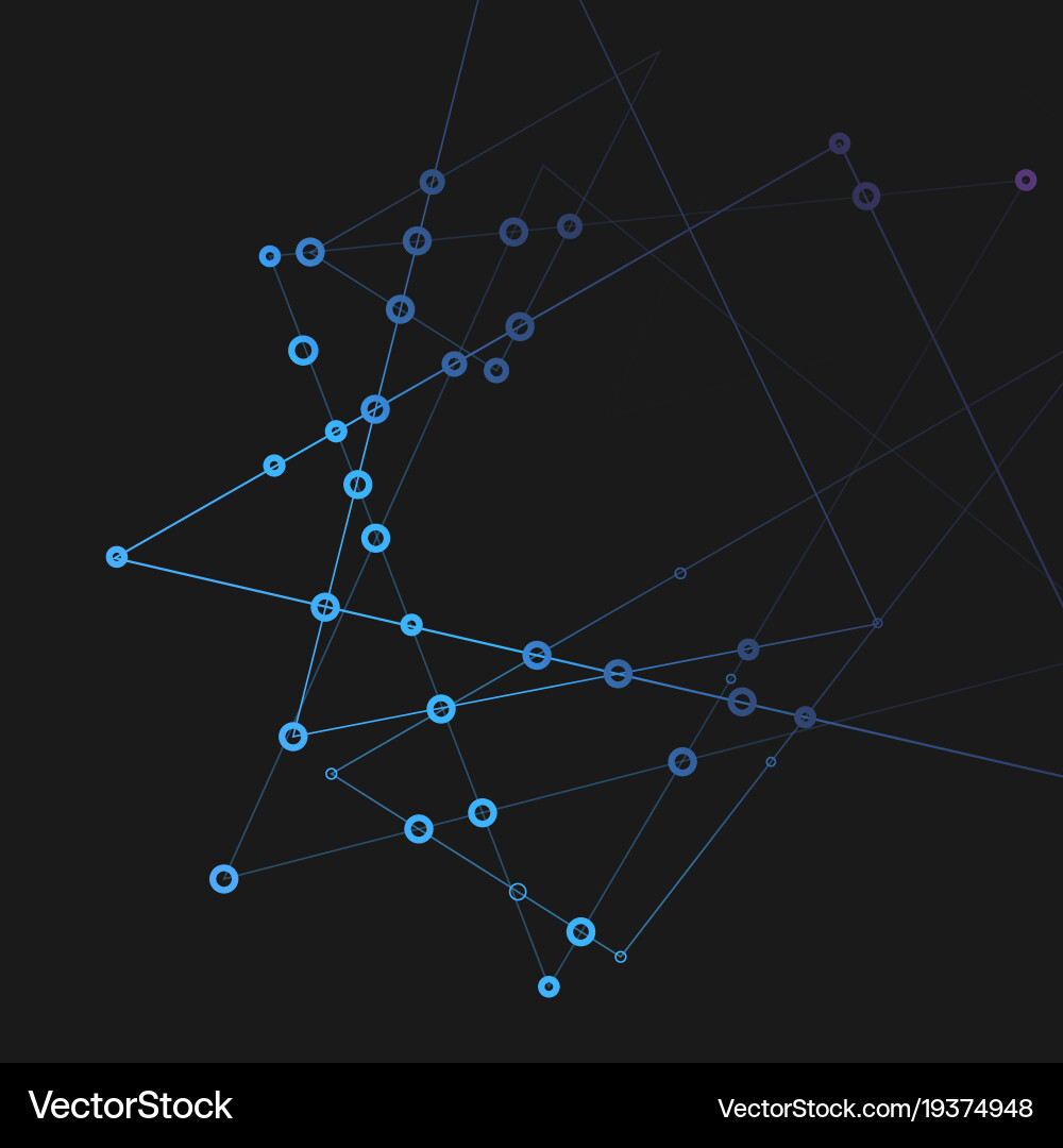 Abstract technology structure dark network Vector Image