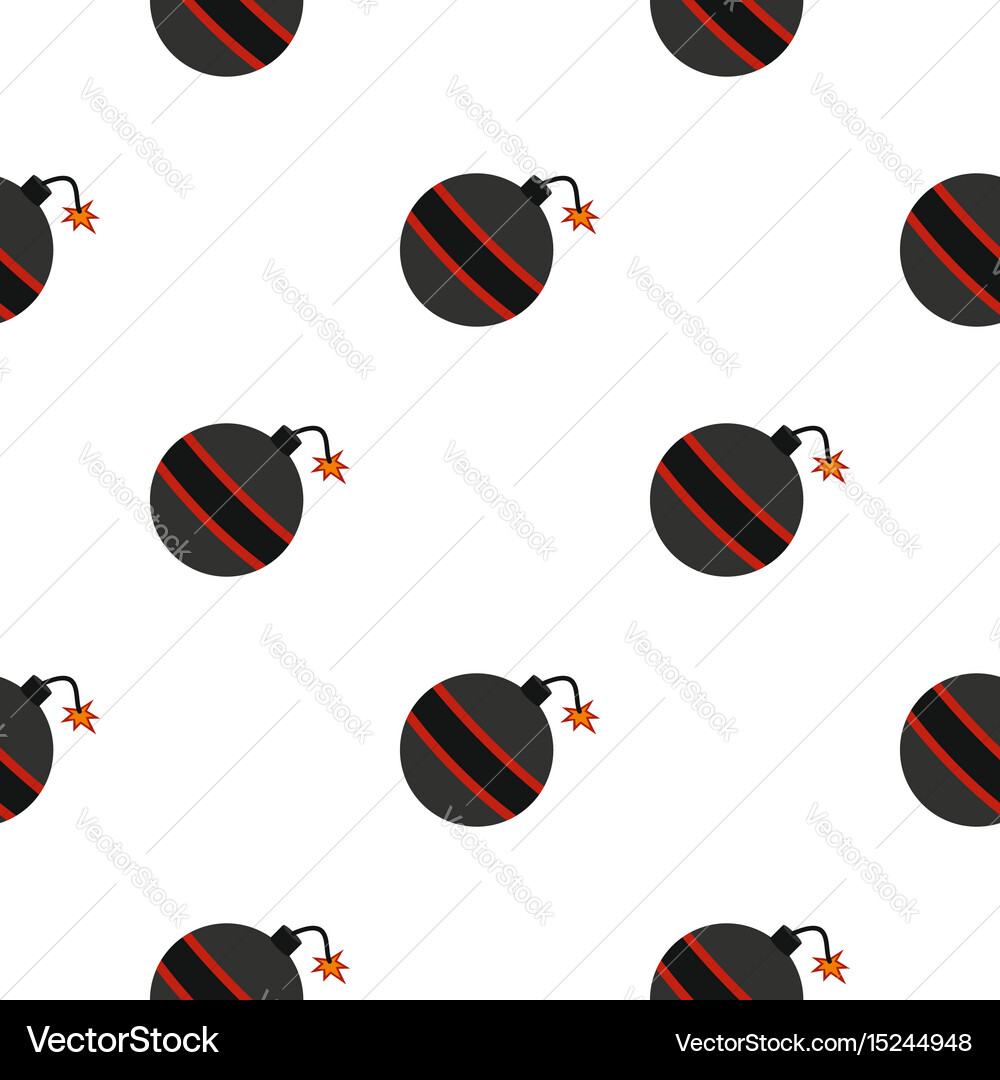 Bomb ready to explode pattern seamless Vector Image