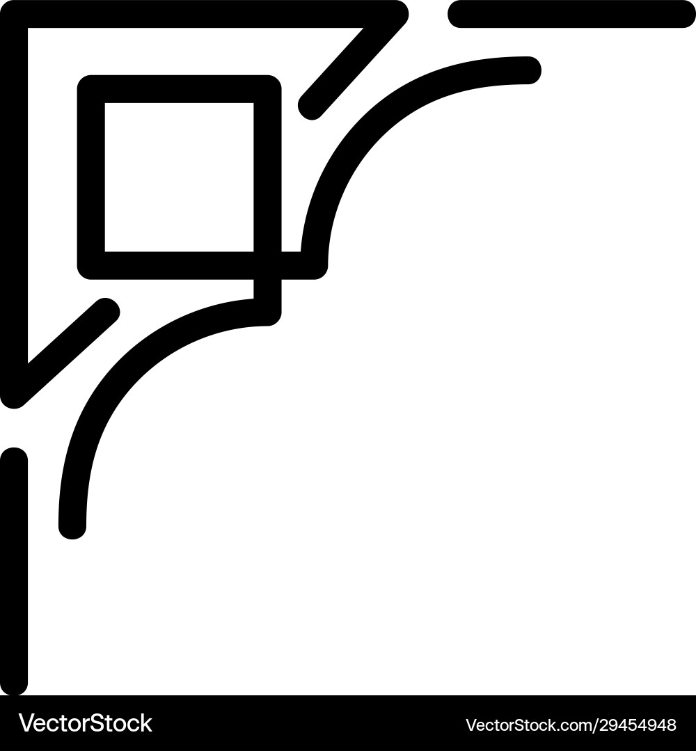 Border corner frame is icon isolated Border corner frame is icon isolated vector image