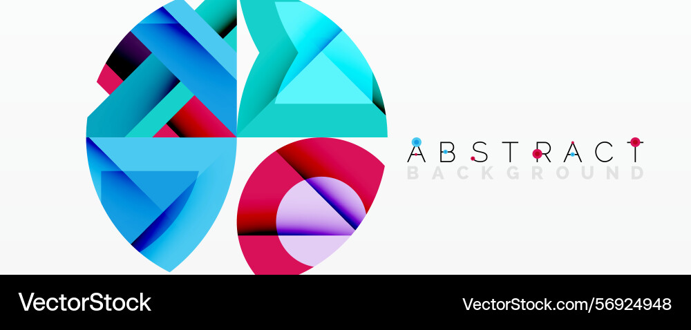 Bright geometric shapes overlap creating dynamic Bright geometric shapes overlap creating dynamic vector image