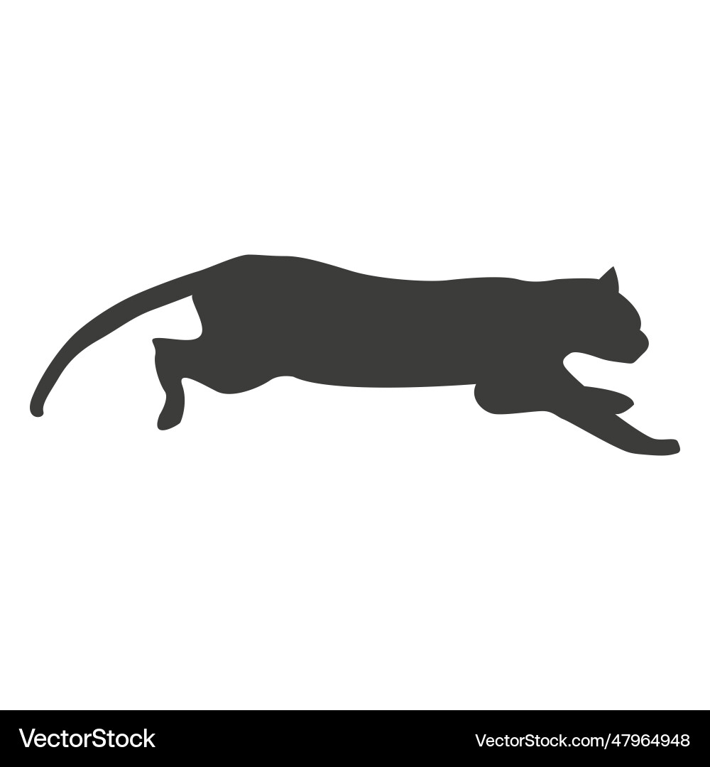Cat running sequence 2 vector image