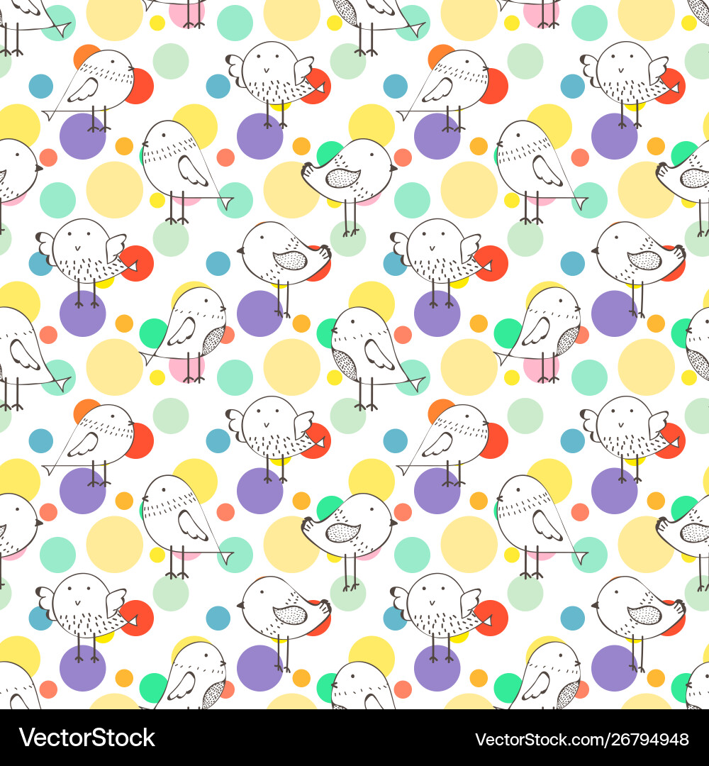 Charming Bird Pattern vector image