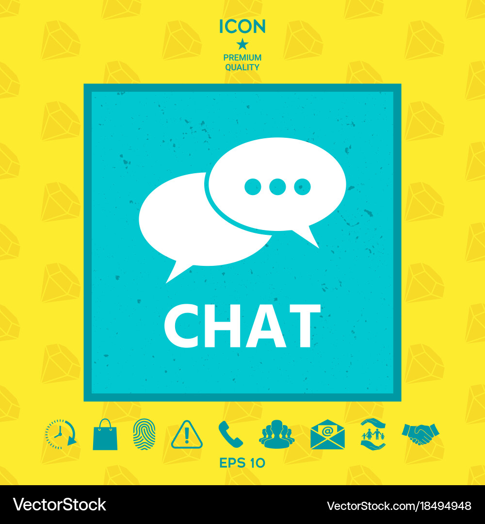 Chat button Vector Image