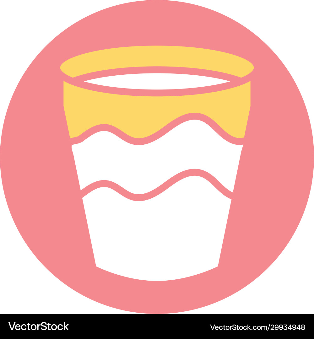 Glass with abstract design block style vector image