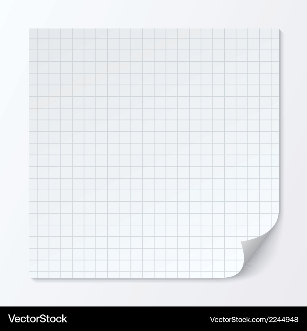 Graph Paper Sheet with Grid Texture vector image