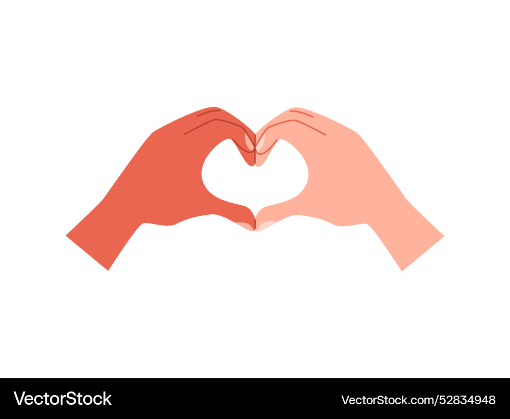 Image of hands creating a heart shape Image of hands creating a heart shape vector image