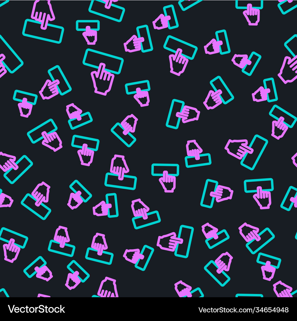 Line computer keyboard icon isolated seamless Line computer keyboard icon isolated seamless vector image
