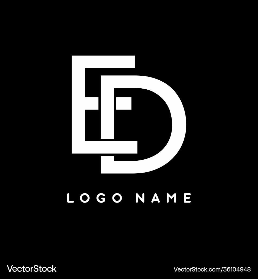 Merger ed logo template – Royalty-Free Vector | VectorStock, image size:1000x1080