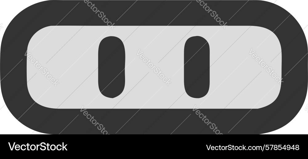 Minimalist pause symbol icon uiux media control Vector Image