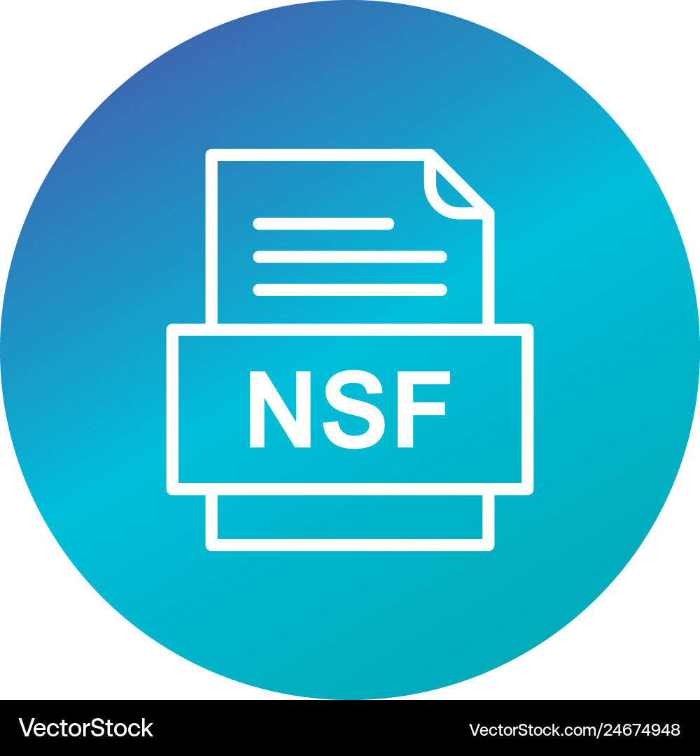 Nsf file document icon vector image
