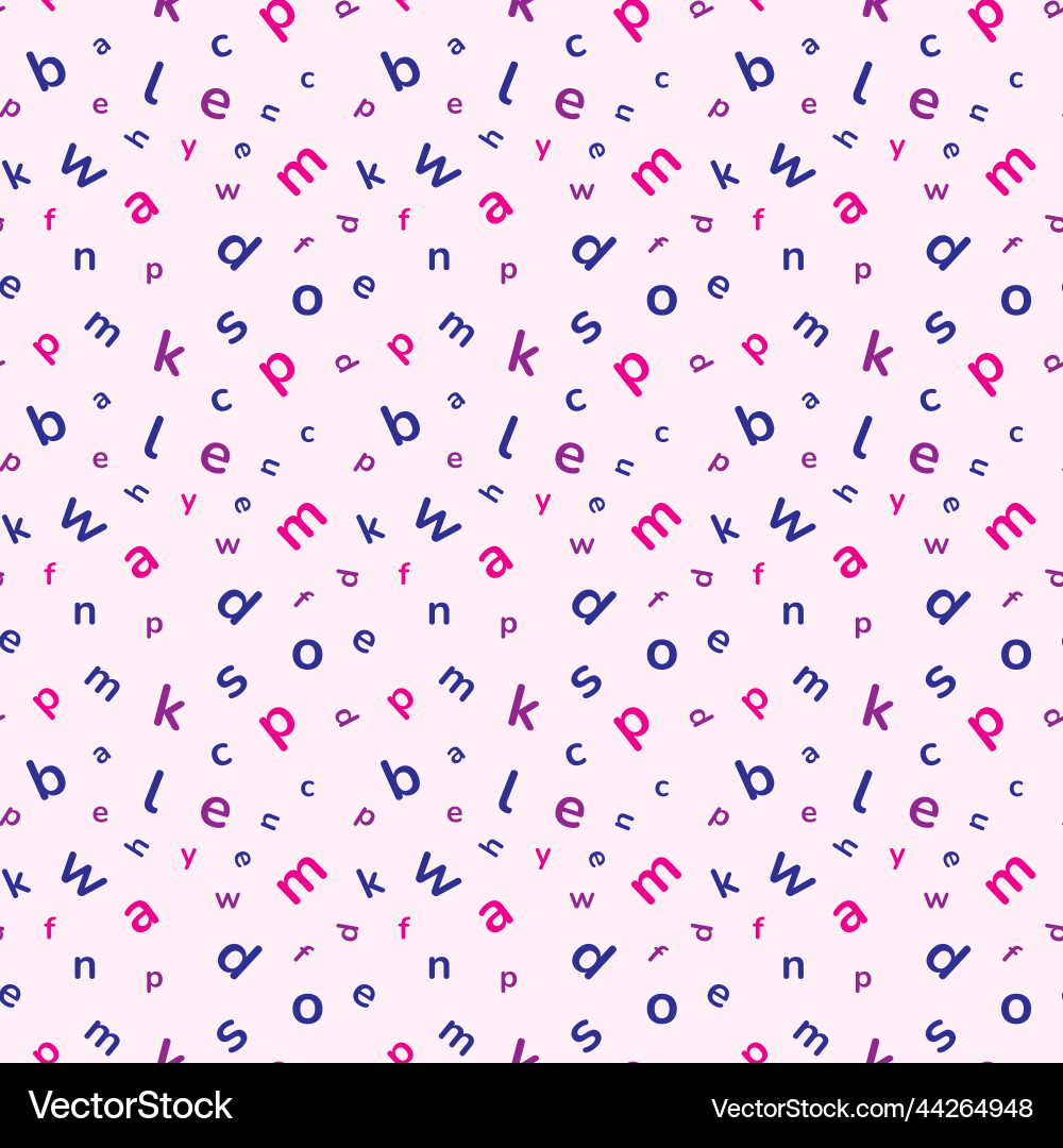 Seamless letters pattern Vector Image