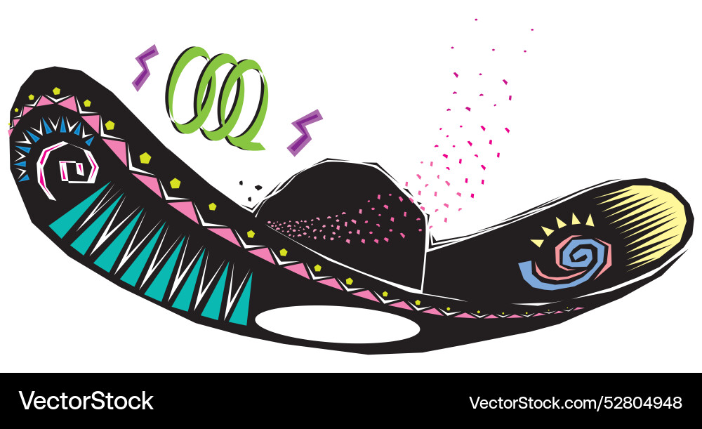 Sombrero and hat symbol web element Vector Image