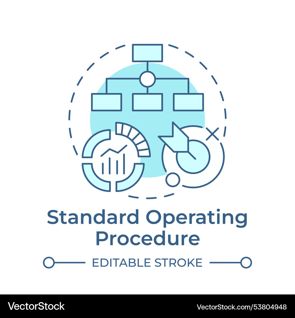Standard operating procedure soft blue concept Standard operating procedure soft blue concept vector image