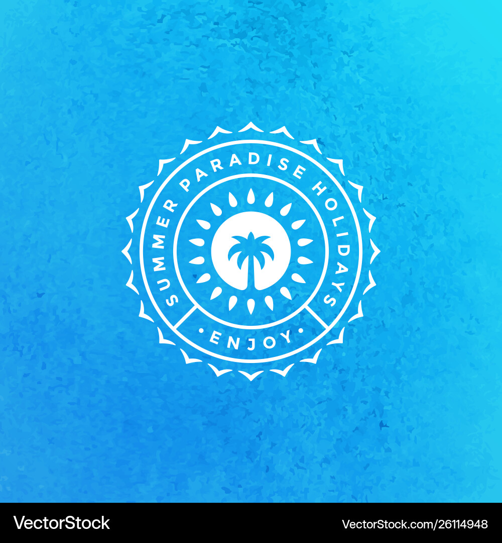 Summer holidays label or badge typography slogan Summer holidays label or badge typography slogan vector image