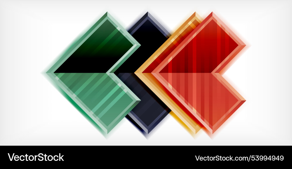 Arrow symbols created with 3d effects and line Arrow symbols created with 3d effects and line Vector Image