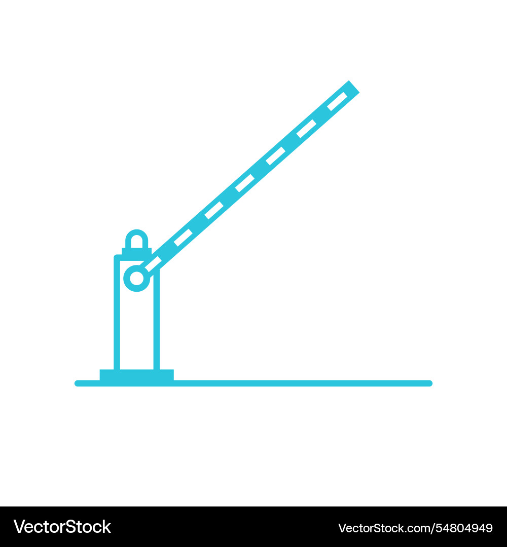 Entry barrier open icon isolated on white Vector Image
