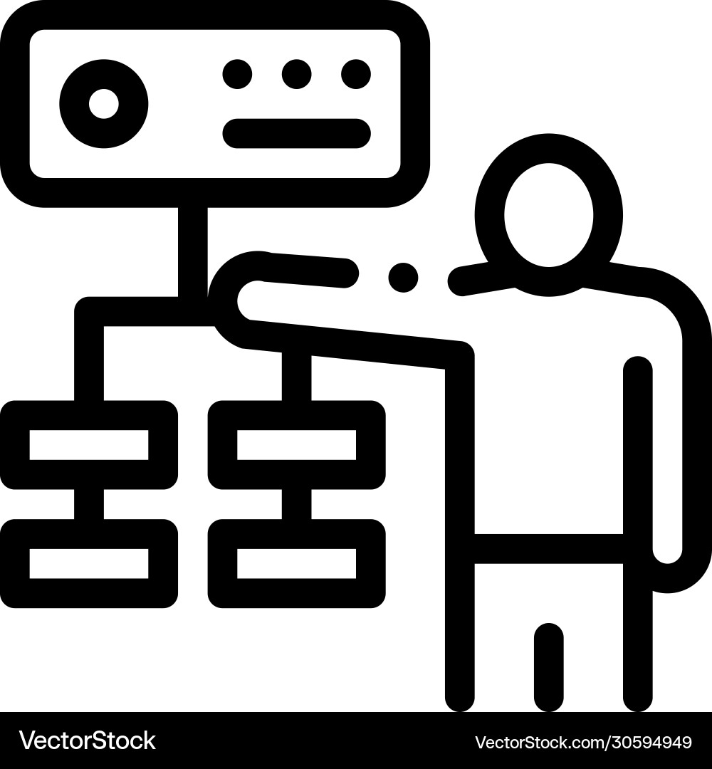 Gradual algorithm icon outline Gradual algorithm icon outline vector image