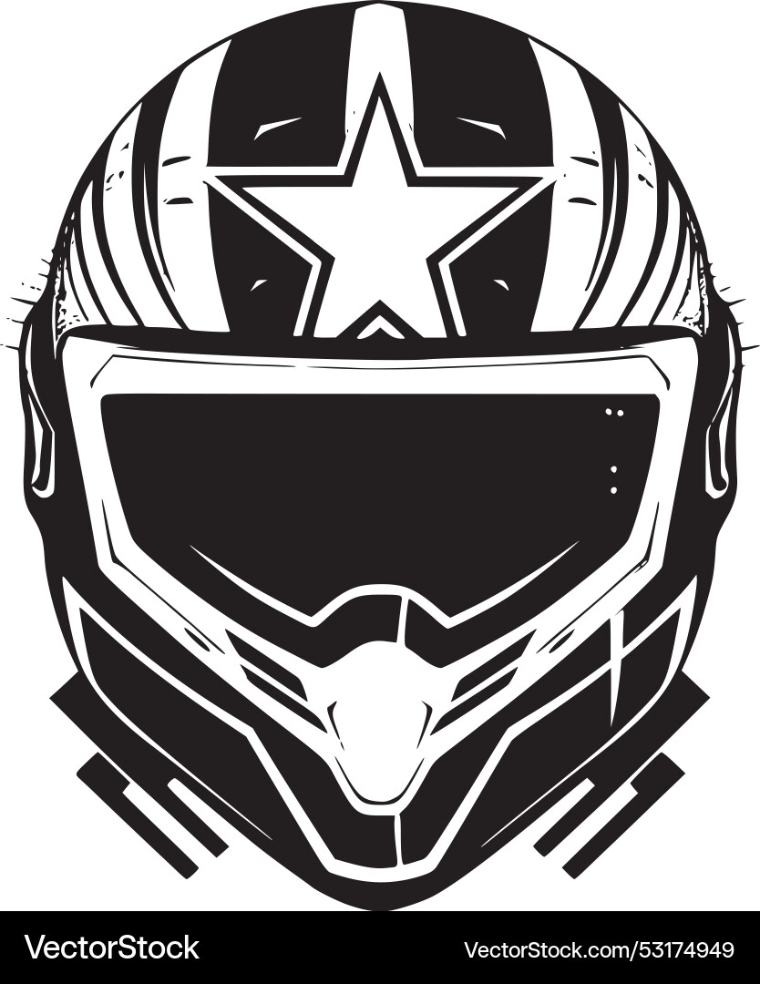 Helmet - high quality logo ideal for t-shirt Helmet - high quality logo ideal for t-shirt Vector Image