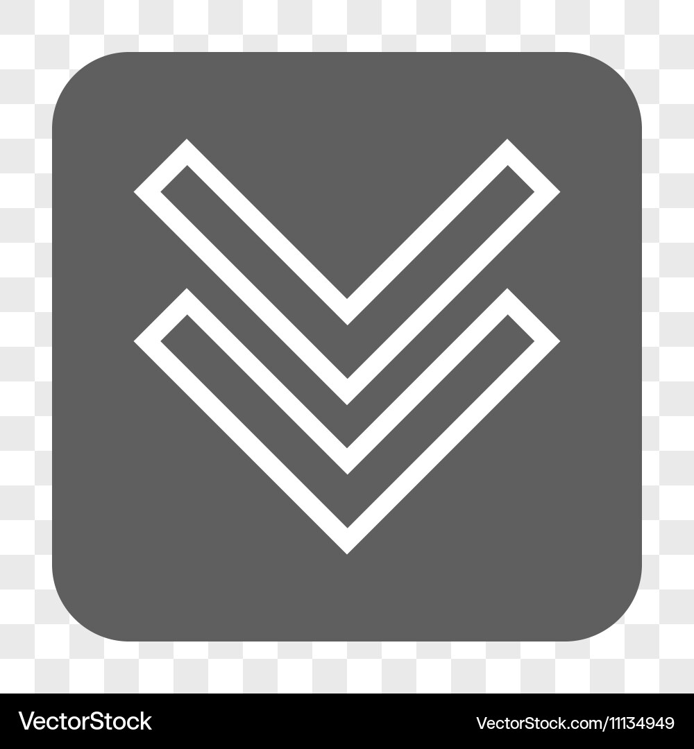 Shift down rounded square button vector image