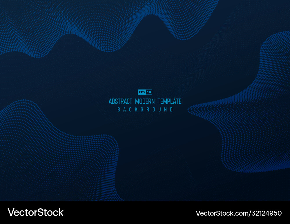 Abstract Blue Particle Wave Pattern vector image