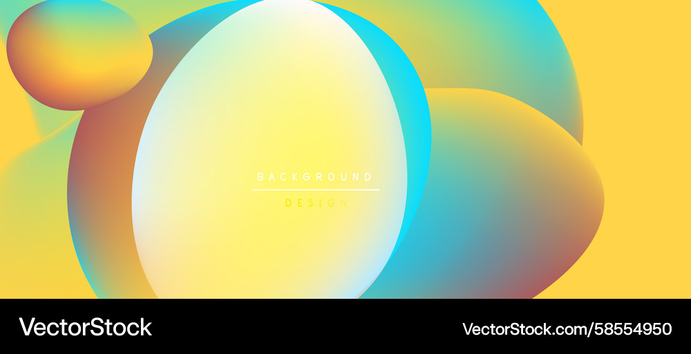 Abstract colorful shapes overlap creating vibrant Vector Image