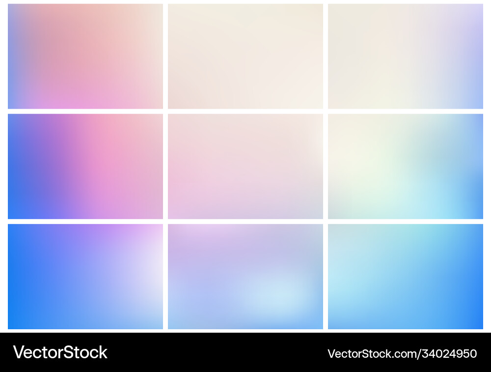 Collection simple colored gradient mesh Collection simple colored gradient mesh vector image
