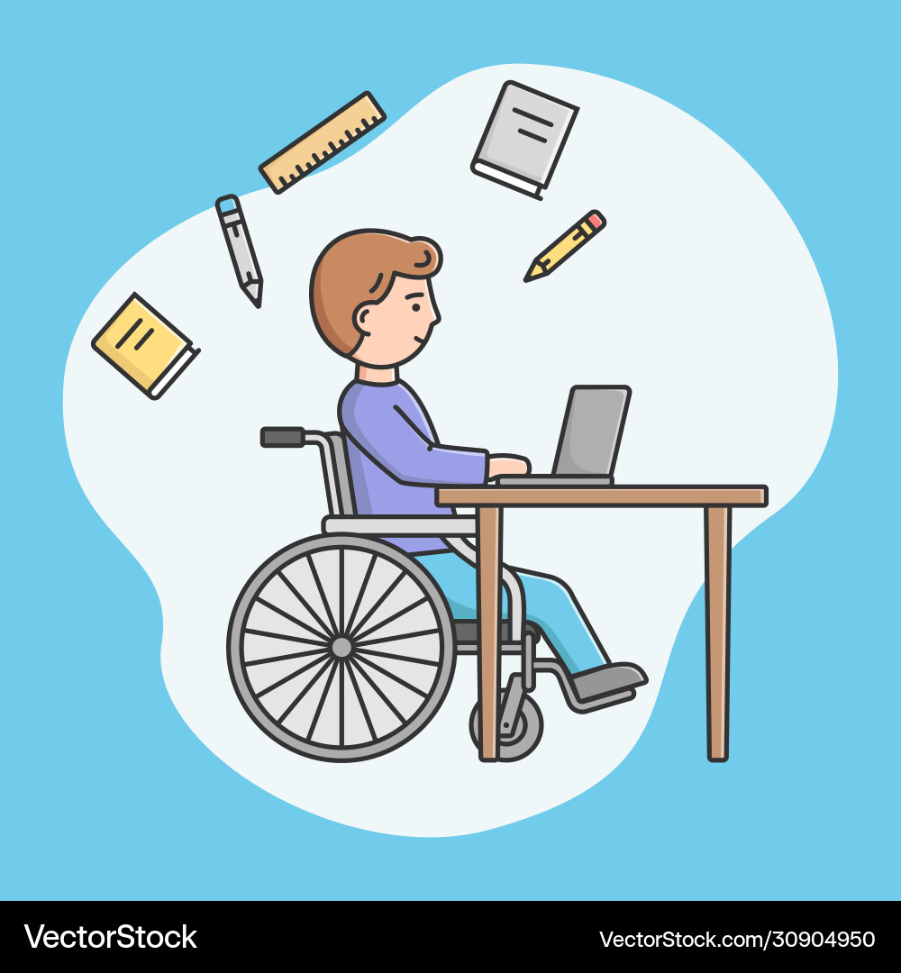 Concept of e learning and self remote Concept of e learning and self remote vector image