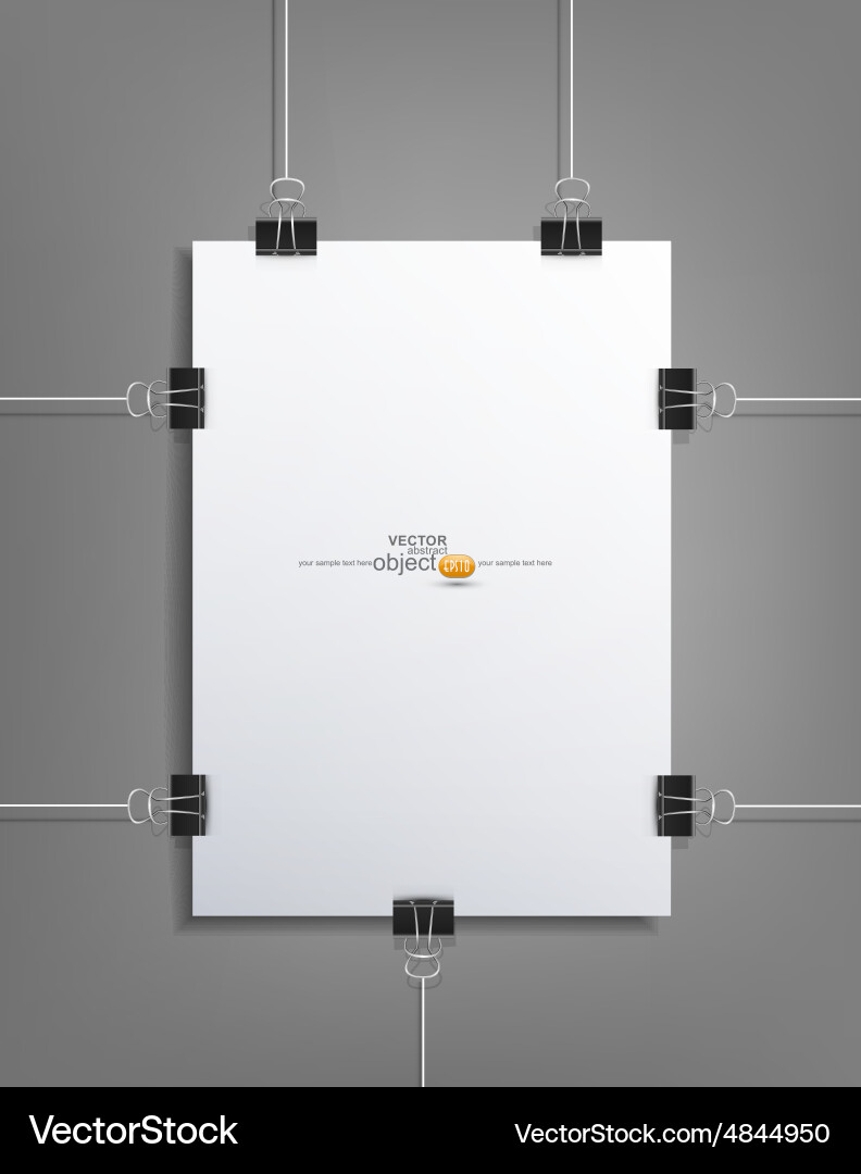 Design element pattern sheet of white paper vector image