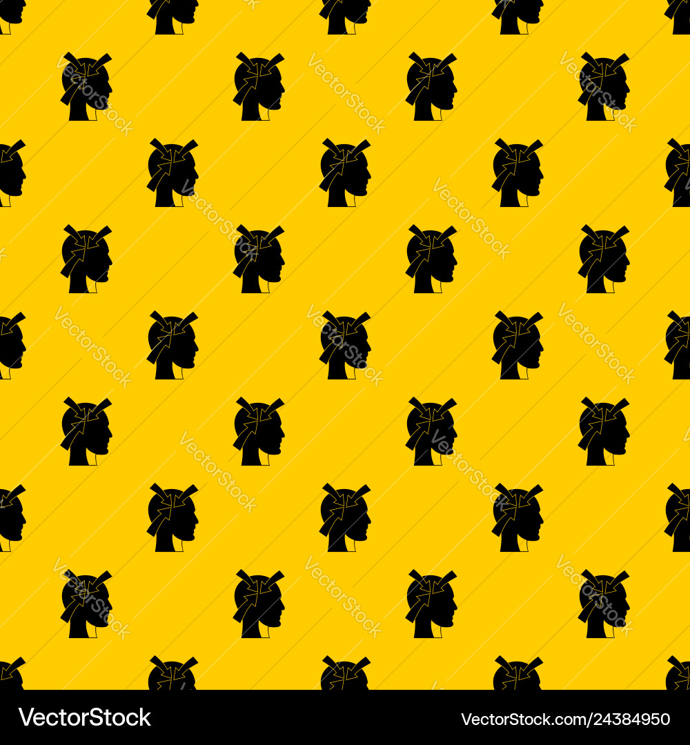 Head with arrows pattern Head with arrows pattern vector image