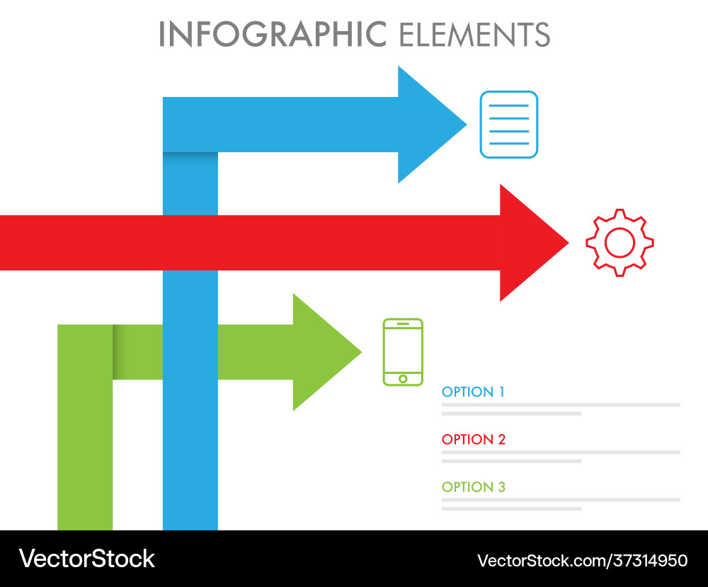 Infographic elements with colorful arrows Infographic elements with colorful arrows vector image