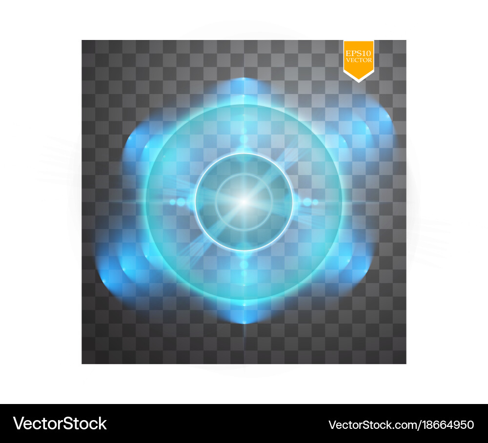 Neon target isolated game interface element vector image