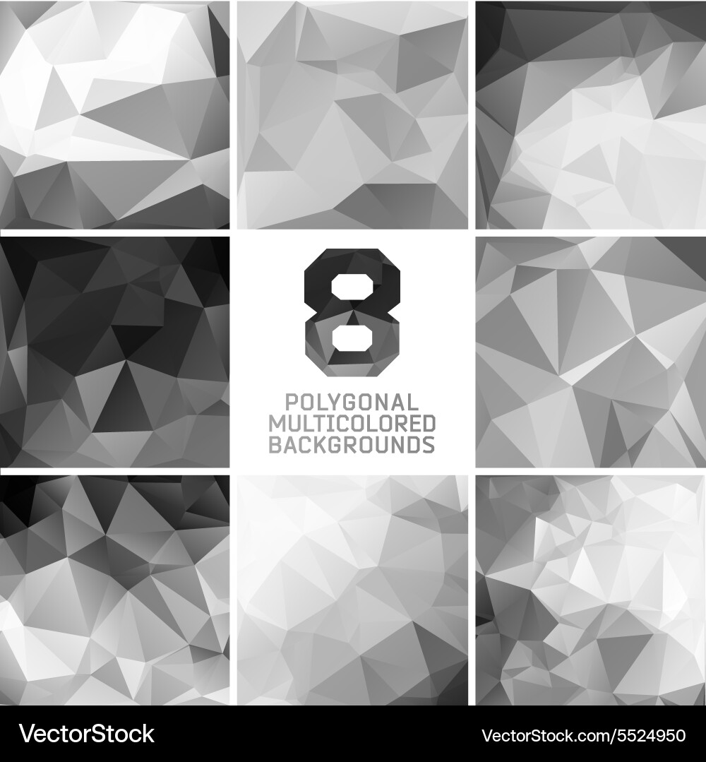Polygonal triangles and space background vector image