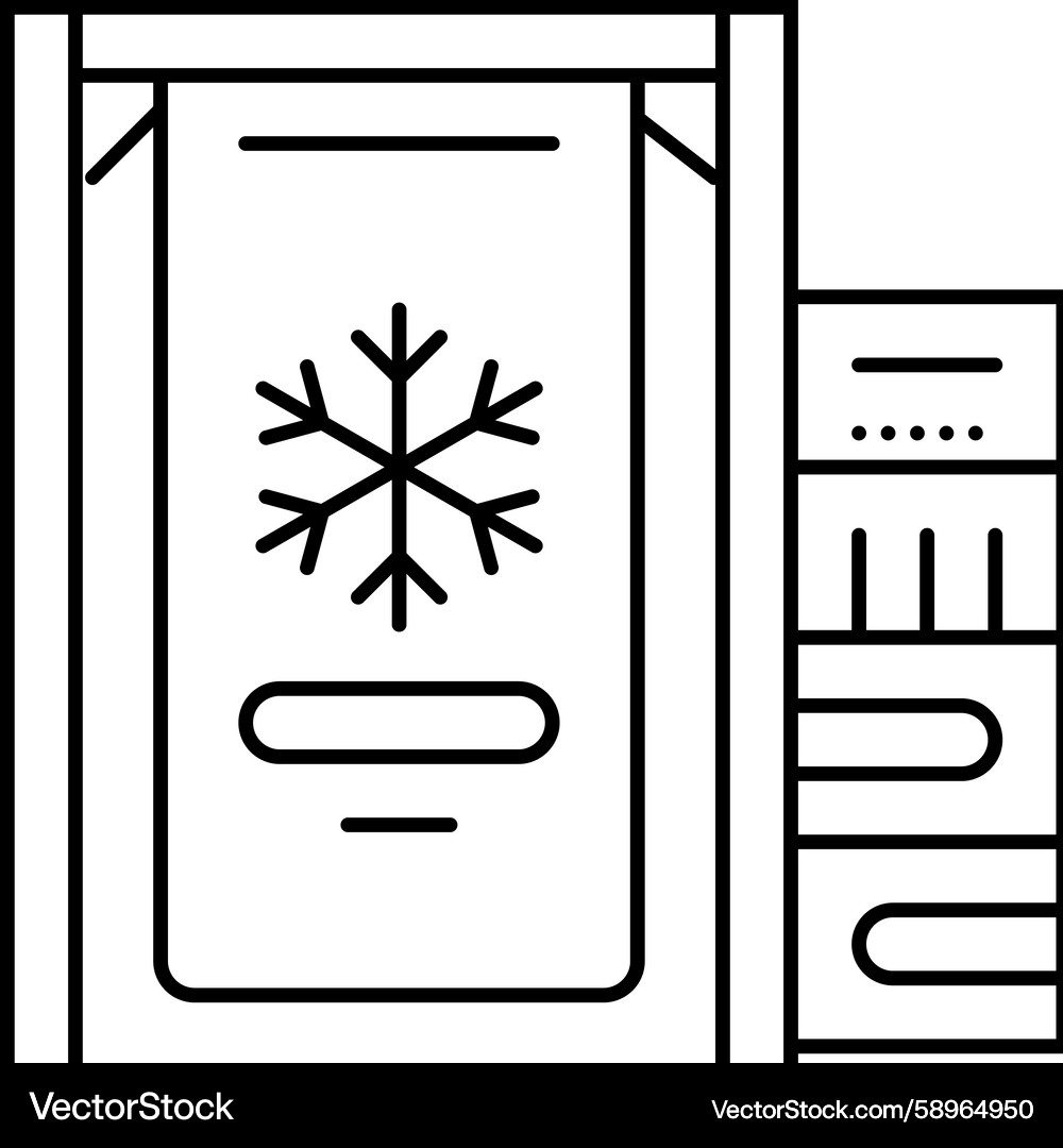 Quantum Computing Cooling System Vector Image