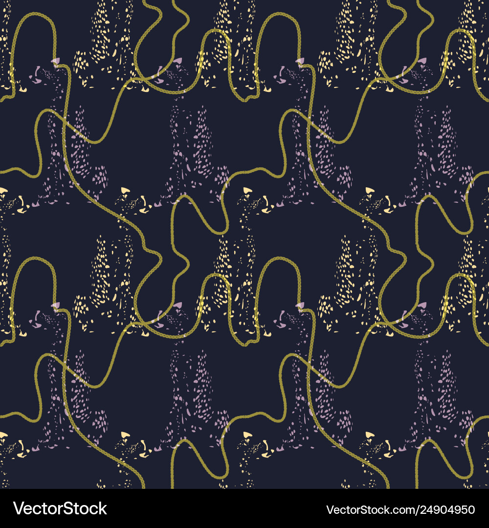 Seamless pattern with continuous curved chains Seamless pattern with continuous curved chains vector image