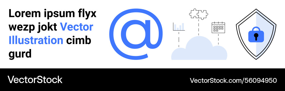 Secure cloud computing with email technology Secure cloud computing with email technology vector image