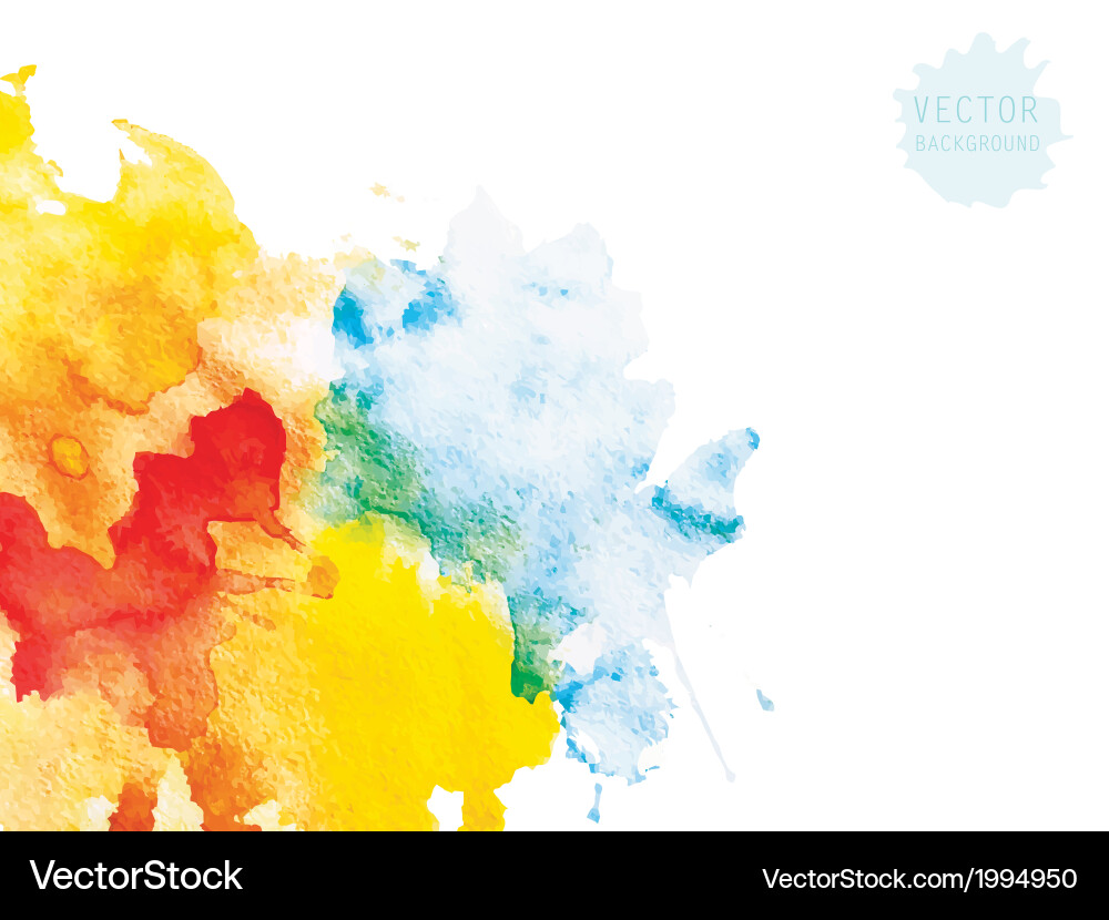Watercolor Splatter Background vector image