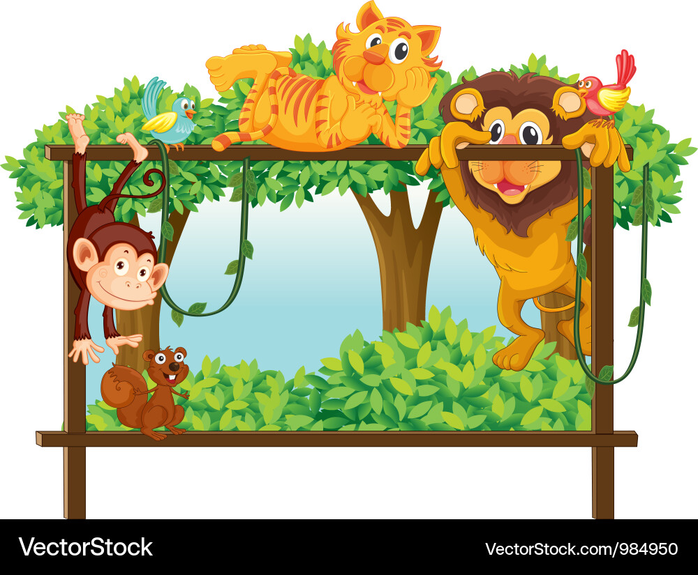 Zoo animals Royalty Free Vector Image - VectorStock